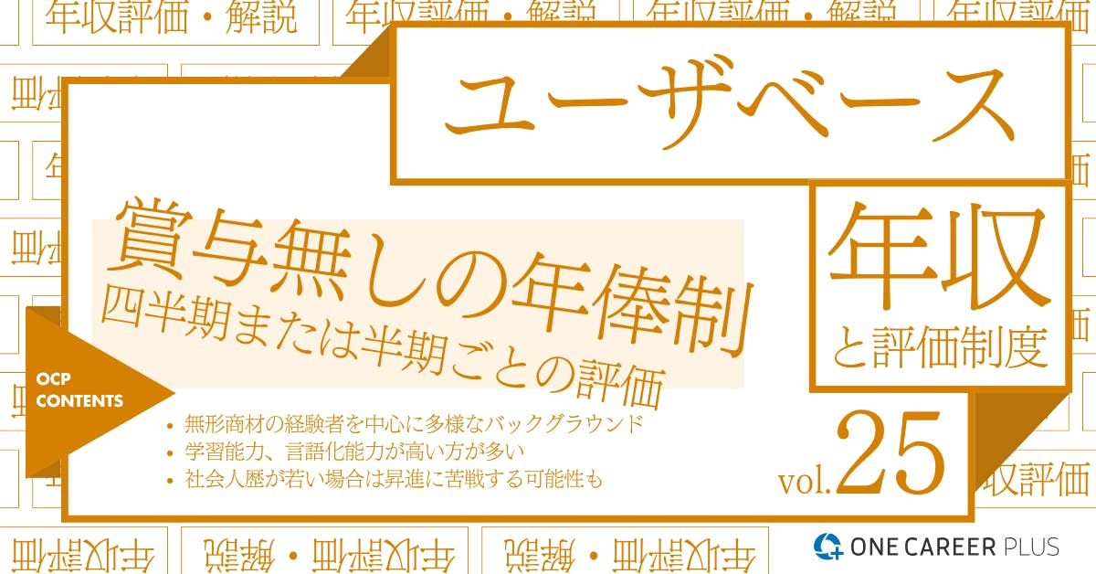 ユーザベース、25歳の目安年収は500万円！｜役職・年代・職種別の年収・評価を独自調査