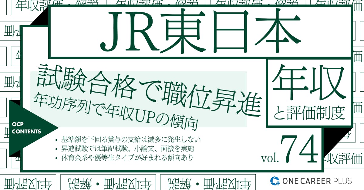 JR東日本の年収【2024年版】役職・年代・職種別の年収と評価を独自調査