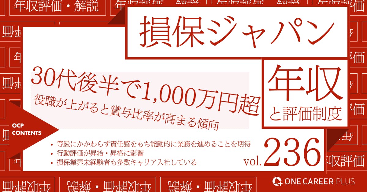 損保ジャパン、平均年収は647万円！｜役職・年代・職種別の年収・評価を独自調査